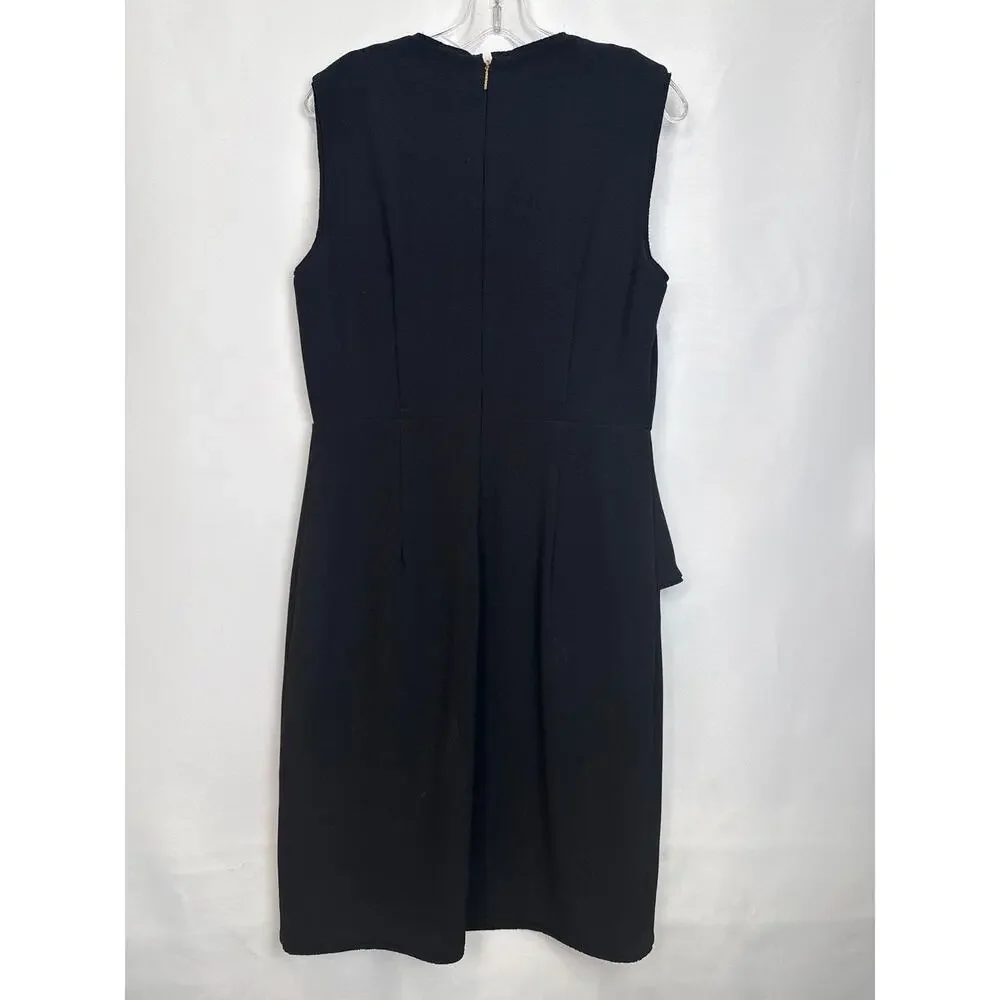 Tory Burch Black  Peplum Ruffle Dress Size 12